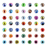 PATIKIL 8mm Dragon Eyes, 100 Pcs Round Glass Eyes Animals Crochet Eyes for Clay Doll Making Craft DIY Findings Jewelry Making, M
