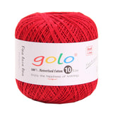golo Crochet Thread Size 10 Red Yarn Crochet Yarn for Tatting Red 135