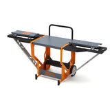 Bora Portamate Miter Saw Stand Work Station 400 Lbs Max Weight Portable Rolling Table Saw Stand Workbench with Folding Wing Exte