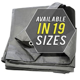 Tarp Cover 8X10 Silver/Black 2-Pack Thick Material, Waterproof, Great for Tarpaulin Canopy Tent, Boat, RV Or Pool Cover!