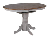 Sunset Trading Country Grove 5 Piece 42 Round To 60 Oval Extendable Pub Table Set | 4 Barstools With Arms | Counter Height D