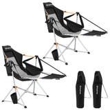KingCamp Hammock Chair with Footrest, Swinging Portable Folding Camping Chairs for Adults MAX 440lbs Heavy Duty Foldable Oversiz
