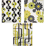 Mixed Modern Pattern Set of 3 Swedish Dishcloths (One of Each Design) | ECO Friendly Absorbent Cleaning Cloth | Reusable Cleanin