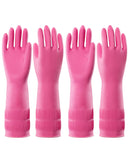 PACIFIC 2 Pairs Reusable Rubber Gloves for Washing Dishes and Cleaning Tasks, Water Resistant Household Gloves for Kitchen Bathr