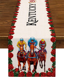 Nepnuser Kentucky Table Runner Run for The Roses Horse Racing Derby Party Decoration Home Kitchen Dining Room Decor (13 x 60)
