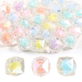 15Pcs Acrylic Square Polygonal Beads 16mm UV Bead in Bead Fit for DIY Jewelry Bracelet Necklace Keychain Beadable Pens Mobile Ph
