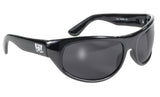Pacific Coast Wrap Face Hugging Riding Glasses (Black Frame/Smoke Lens)