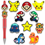 Garetheora Cute Animals Dog Focal Beads for Pens, Cartoon Silicone Focal Beads for Making DIY Bead Pens Keychain Jewelry (Cute)