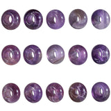 mookaitedecor 25 Pcs Amethyst Large Hole Beads Stone Rondelle Gemstone Loose Beads for Jewelry Making, Bracelet, Macrame Project