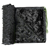 LOOGU Black Camo Netting, 150D Camouflage Net for Sunshade, Camping, Military, Hunting Blind, Party Decorations - 6.5 x 10 Feet