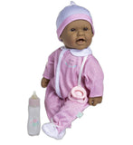 JC Toys La Baby Hispanic 16-inch Small Soft Body Baby Doll La Baby | Washable |Removable Pink and White w/Hat, Pacifier & Magic