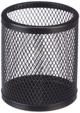 DHMORA Black Round Mesh Pen Stand, Pencil Holder, Pen Organizer for Desk, Pen Cups, Stationary Storage Stand, Makeup Brush Holde