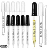 Paoeyrb 10Pcs Eye Dropper with Durable Rubber Head, 1ml Glass Dropper, Liquid Droppers for Oils, Eye Droppers for Medicine, Prec