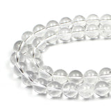 MJDCB 7A Natural White Clear Quartz Round Beads Gemstone Beads for DIY Necklace Bracelat Jewelry Making Strand 15 (12mm)
