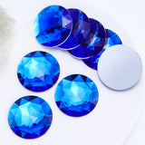 Briskbloom 40MM Large Flatback Rhinestones, 8PCS Sapphire/Dark Blue Round Acrylic Big Flatback Gems for Craft Cosplay Costume Je