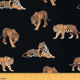 Tiger Fabric by The Yard Cartoon Wild Jungle Animals Fabrics for Sewing Lovers Cute Tigers Decorative Fabric for Room Decor and
