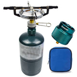 RANDDER Propane Stove Portable Isobutane Camping Stove with Gas Adapter - 10,000 BTU Single Burner Backpacking Camp Stove for Hi