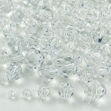 Honkoolly 480pcs Crystal Glass Beads 3mm 4mm 6mm 8mm 10mm Round Faceted Glass Spacer Beads for Bracelets Necklace Earring DIY Je