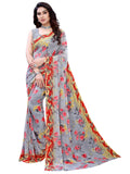 Satrani Womens Polyester Saree (1926St306_1850St172_Grey||Light Green)