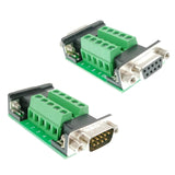 BUELEC DB9 Female and Male Connector in One Breakout Board,RS232/RS485/CAN/RS422 with DB9 Connector to Terminal Board Signal Mod