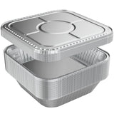 WANBAO 40 Pack Foil Pans with Lids 8 X 8 Inch Disposable Aluminum Tin Foil Baking Pans Meal Prep for Catering, Baking Cakes, Bre
