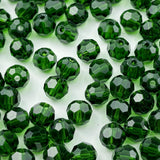 YUEXIGO 60pcs 10mm Round Crystal Glass Beads for Jewelry Making, Faceted Crystal Glass Spacer Beads for Bracelet Earring Necklac