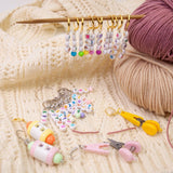 Merishopp Letter Stitch Markers With Scissors Locking Stitch Marker For Crochet Sewing Yellow