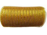 YYCRAFT 6 inch x 30 feet (10 Yards)- Metallic Deco Poly Mesh Ribbon(Tan/Gold)