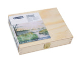 Schmincke - HORADAM AQUARELL, Super- Granulation Set Shire, 5 x 15 ml tubes, 74 867 097, wooden box, very strong granulating col