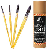 Like it Artist Watercolor Mop Paint Brush Set of 4 Ideal for Watercolor, Blend, Round Paint Brush, Art Painting, Colour, Gouache