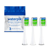 Waterpik Sensonic Replacement Contour Brush Heads, 3 Toothbrush Heads, White STWB3WWB