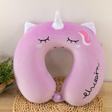 Dc Decorio Kids Travel Pillow,Unicorn Fiber With,UShaped Airplane Car Flight Head Neck Support Pillow For Adults Toddler Childr