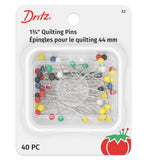 Dritz 32 Quilting Pins, Yellow, 1-3/4-Inch (40-Count)