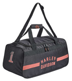 HarleyDavidson Rust Orange #1 Logo Sports Duffel Bag w/Shoulder Strap Black