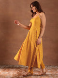 Libas Women'S Rayon Bandhani Kurta Set (36896 Mustard Mustard 2Xl