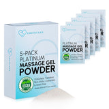 Premium Massage Gel Powder (Pack of 5) | 5g Travel Sachet Makes 500ml/ 16.9 fl oz | Made in Japan | Paraben & Glycerine Free