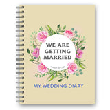 Customized Wiro Diary/Notebook A5 My Wedding Diary/Notebook Personalize With Name/Quote/Design Printed Front Cover With Ma