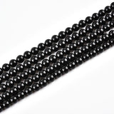 6mm Natural Black Onyx Beads Round Agate Gemstone Loose Beads for Jewelry Making (58-62pcs/strand) A