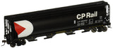 Bachmann Trains - Canadian 4 Bay Cylindrical Grain Hopper - Canadian Pacific - Ho Scale, Grey, 8