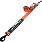 VULCAN Car Tie Down with Twisted Snap Hooks 2 Inch x 96 Inch 2 Pack Silver Series 3,300 Pound Safe Working Load