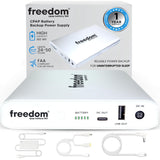 Freedom CPAP Battery Backup Power Supply, 160 Watt Hour, for Camping, Airline Travel & Power Outages (White)