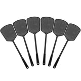 Fly Swatters-Begonia Flexible Heavy Duty Thick Fly Swatters with Bigger Paddle, Black 6 Pack