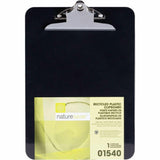 Nature Saver 01540 Plastic Clipboard, Recycled, 1Inch Cap, 9Inch x12Inch , Black