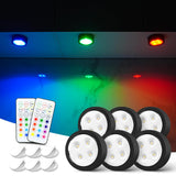 swesara Puck Lights Led Push Light for Bedroom with Remote Battery Operated Touch Lighting Stick on Wall Push Stick on for Close