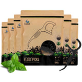 Isshah Floss Picks (300 Count) - Plant Based Dental Floss Picks for Superior Oral Care, Dental Hygiene, and Gum Health, Cruelty