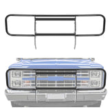 KUAFU Front Brush Guard Compatible with 1981-1987 Chevy Chevrolet GMC Grille Grill Guard Bull bar Bumper Protector Steel Black P