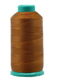 Mandala Crafts Size 69 210D T70 Bonded Nylon Thread - Brown 1500 YDs Tex 70 Heavy Duty Sewing Threads for Leather, Jeans, Weavin