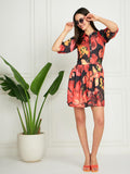 Modeve Women Multicolor Floral A-Line Dress Multi 5 L