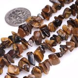 Genuine Tiger Eye Chip Beads 5-8mm Irregular Shaped Tumbled Chips Stone Crystal Loose Bead for Jewelry Making 1 Strand 32
