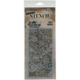 Stampers Anonymous Tim Holtz Layered Stencil, 4.125-Inch by 8.5-Inch, Doily, White